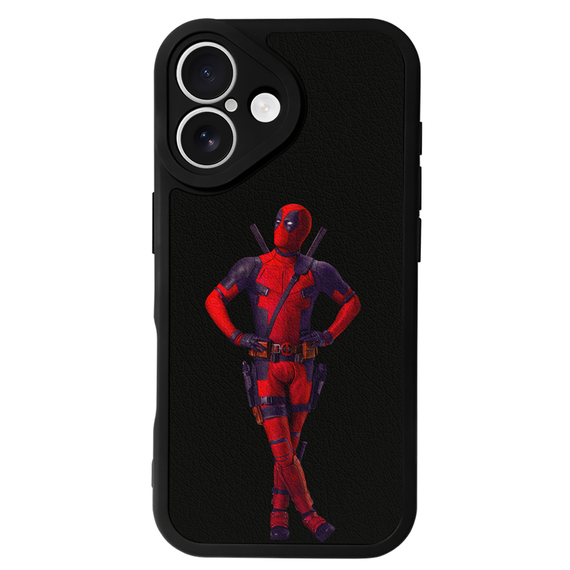 （画像用） Deadpool デッドプール 【iPhone 16シリーズ対応】シリコンスマホケース（レザー調） 材質：シリコン